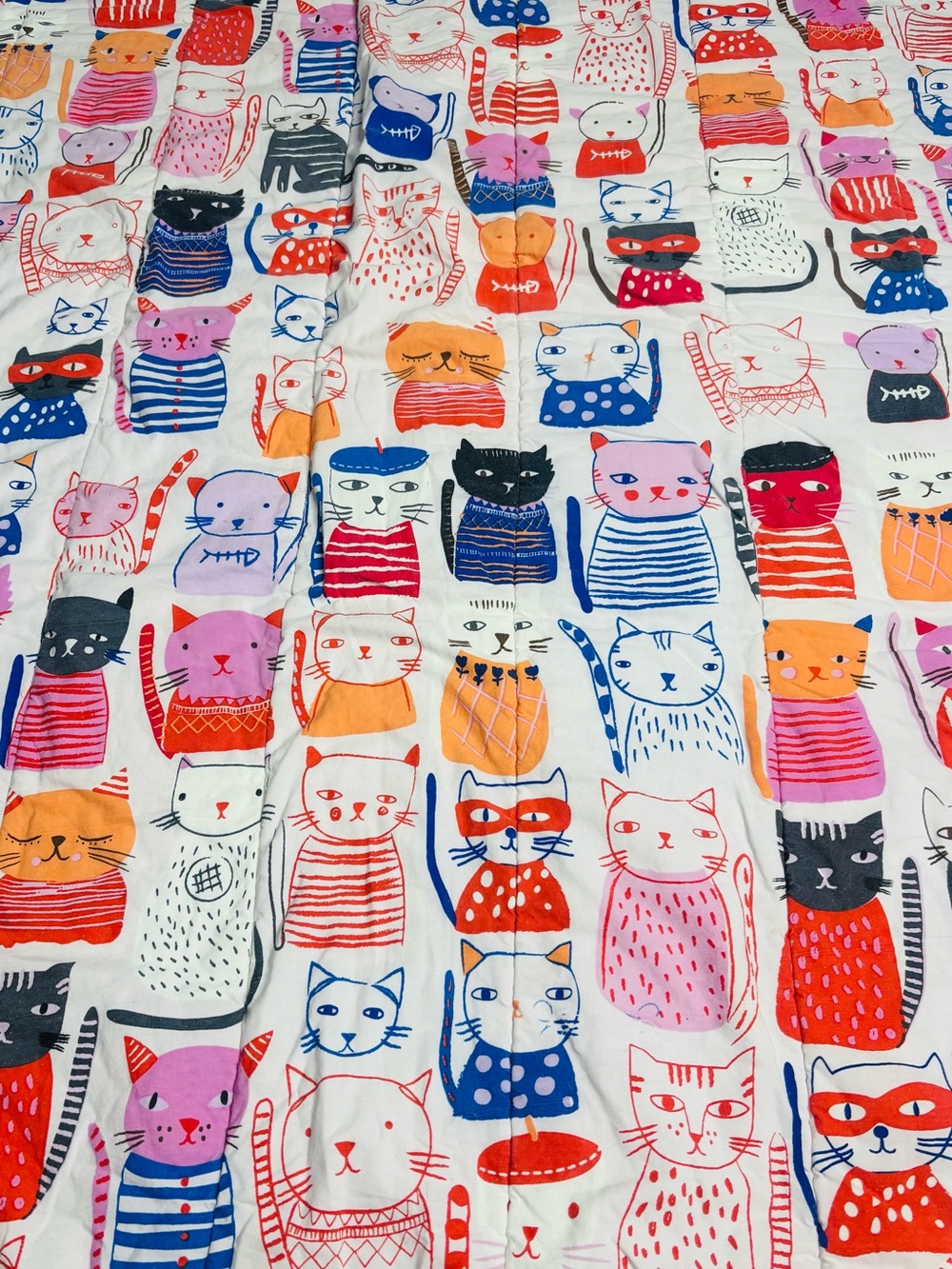 Anthropologie Carolyn Gavin Cat Collection Kids Quilting Toddler Size - Picture 5 of 9